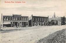 COLCHESTER, CT ~ MERCHANTS ROW, VARIOUS STORES, JOHNSON PUB ~ used 1911 picture
