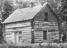 Vintage Photograph 1st School House South Dakota Erected 1864 BW picture