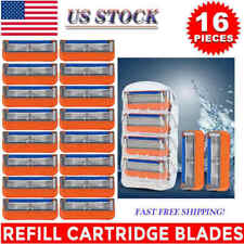 New 16PCS for Gillette Fusion 5-Layer Men's Razor Blade Refills Orange picture