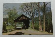 Historic Covered Bridge At Waitsfield, Vermont. Postcard (C2) picture