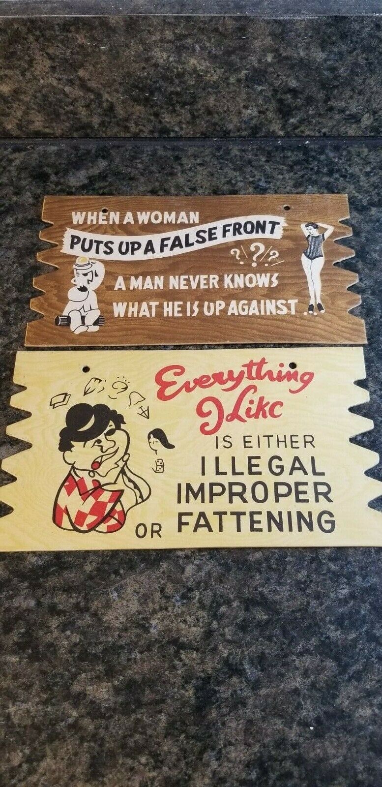 Lot of 2 Vintage Komic Kards Unposted Large Funny Postcards