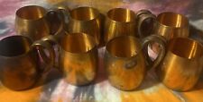 LOT OF 8 VINTAGE COPPER CUPS FROM WEST BEND 3.5” TALL. SEE PHOTOS & DESCRIPTION picture