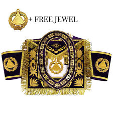 Masonic Regalia Deputy Grand Master 100% LAMBSKIN APRON With Chain Collar & Cuff picture