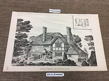 1800s original Architect print - A House at Weybridge  - The building news - picture