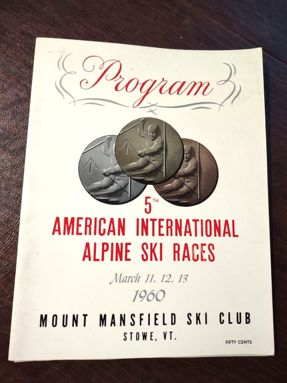 Vtg 1960 Stowe American International F.I.S. Ski Race Program w/ start sheets