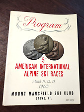 Vtg 1960 Stowe American International F.I.S. Ski Race Program w/ start sheets picture