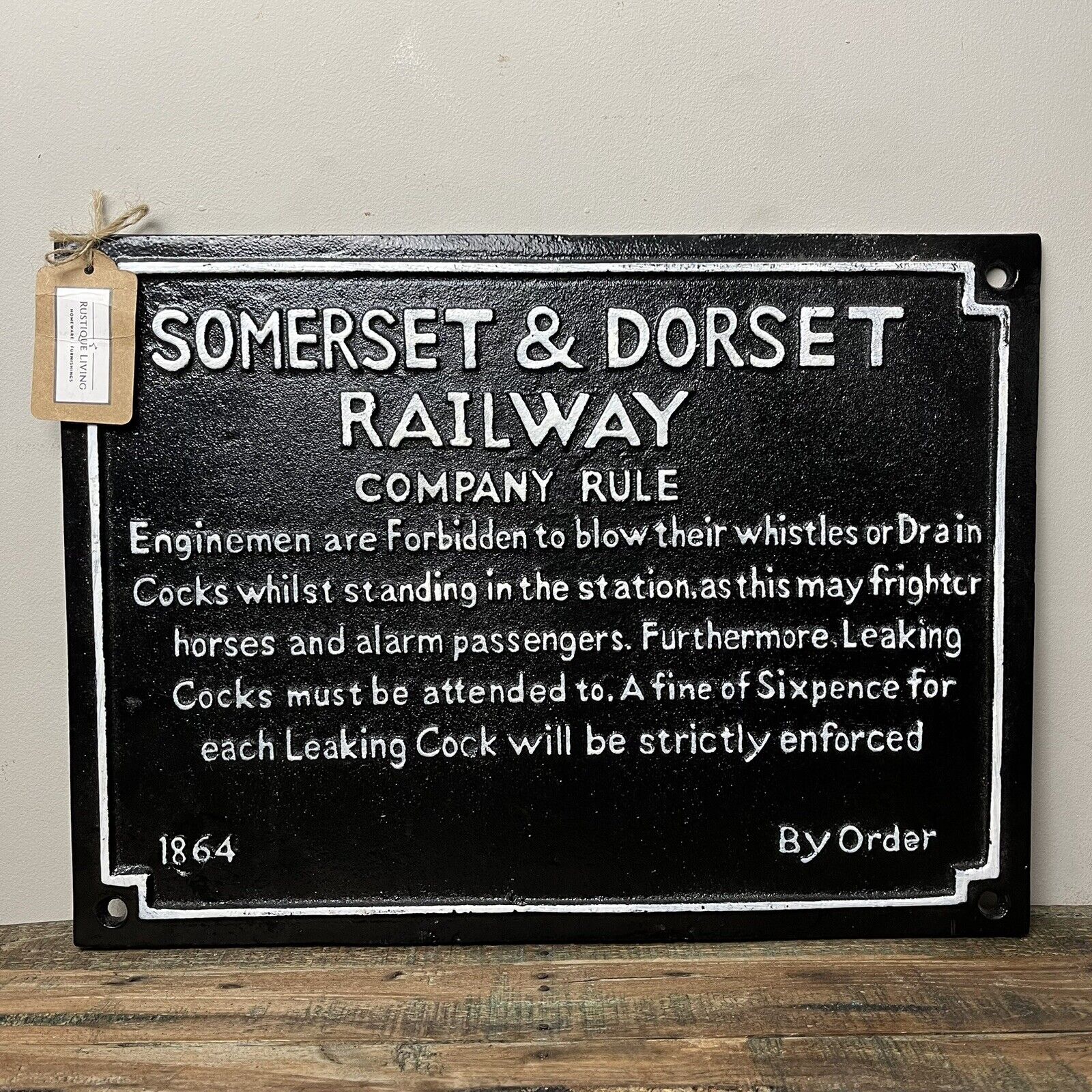 Somerset And Dorset Cast Iron Railway Sign - Large Reproduction Railwayana Sign