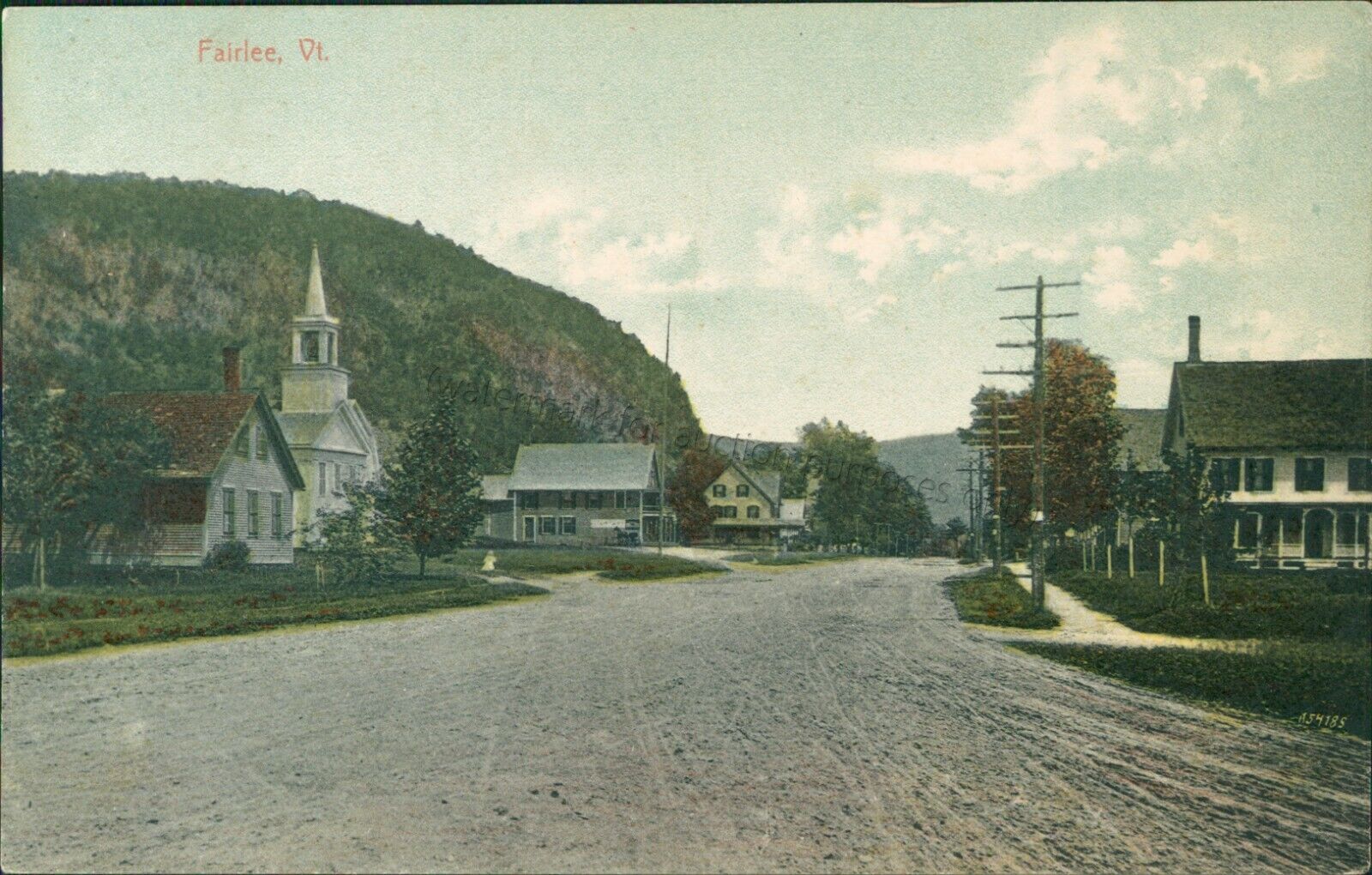 Fairlee, Vermont - 1908, *rare* vintage small town Orange County, VT Postcard