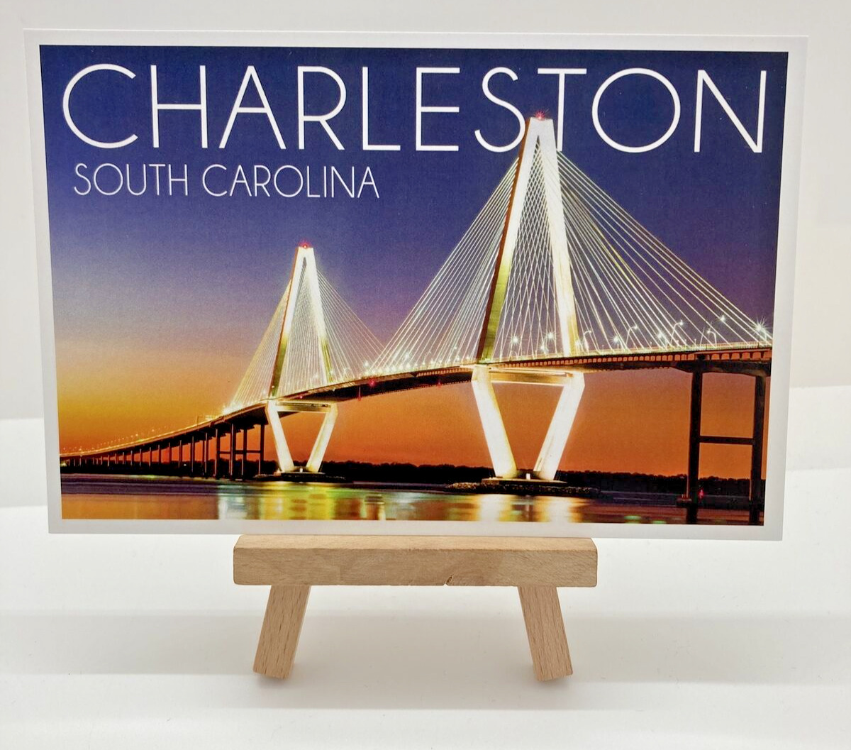 Charleston, SC - Arthur Ravenel Jr. Bridge  - Lantern Press Postcard (E129)