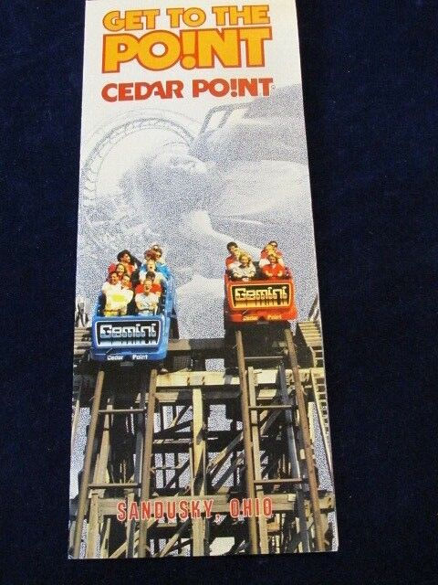 Vintage 1985 Cedar Point Gemini Ride Amusement Park Brochure Sandusky Ohio Q684