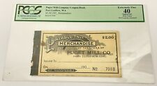 Antique :190_ ? Puget Mill Company  $2 Coupon Book Port Ludlow, WA PCGS XF 40  picture