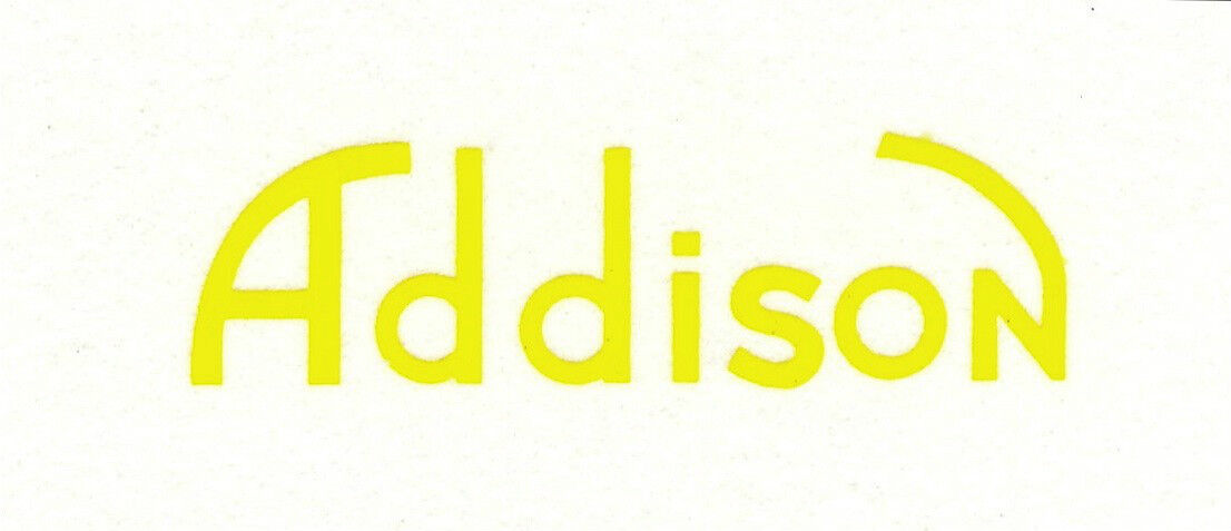 Yellow Addison CATALIN Radio Decal, Also for Bakelite and Wood Sets