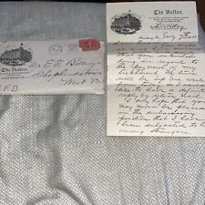 Antique 1904 Letter The Bolton Hotel Letterhead Harrisburg PA Pennsylvania picture