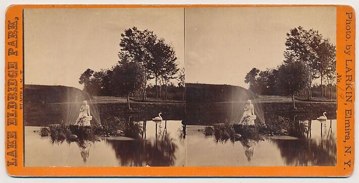 NEW YORK SV - Elmira - Eldridge Park Scenery - JE Larkin 1870s 5