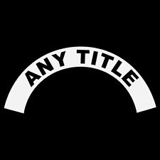 Any Title Rank Name Black Helmet Crescent Reflective Decal Sticker picture