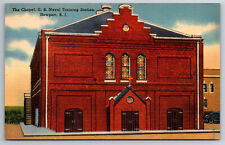 Vintage Postcard RI Newport Chapel U.S. Naval Training Station Street View -5173 picture