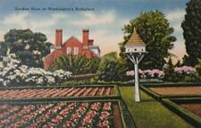 Garden View of Washington's Birthplace Vintage Postcard George Washington  picture