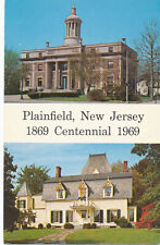 NJ Plainfield - Chrome POSTCARD - 1869 Centennial 1969 -City Hall/Drake House picture