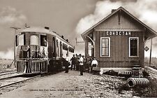 Photo of RPPC, Train Station, Cohoctah, Michigan, McKeen Motor Car picture