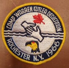 Boy Scout 1966 Camp Warren Cutler Dedication Patch Rochester NY picture