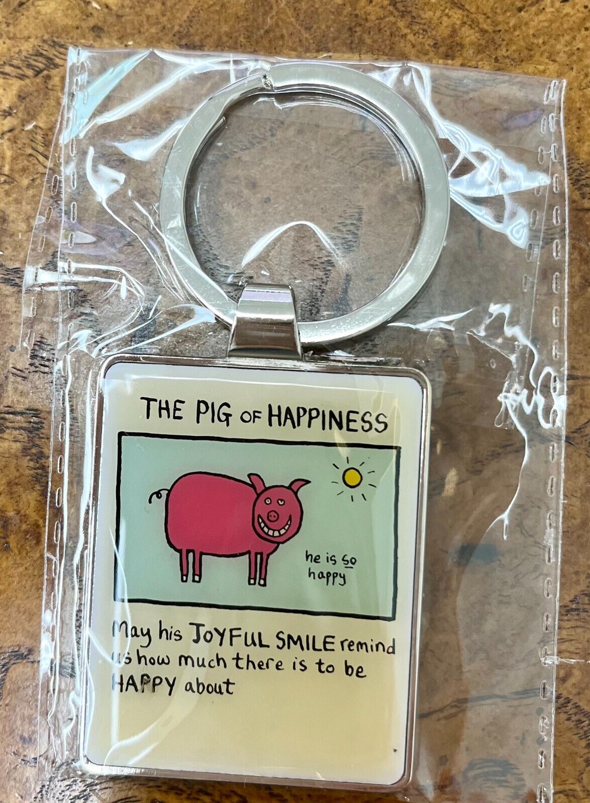 Edward Monkton The Pig of Happiness Keychain