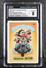 1985 Garbage Pail Kids Disgustin' Justin #47a - Graded 8 - Near Mint to Mint picture