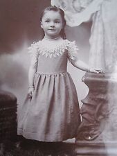 ANTIQUE RS WORK ANDOVER OH OHIO GIRL CHLDRENS FASHION COUTURE CABINET CARD PHOTO picture