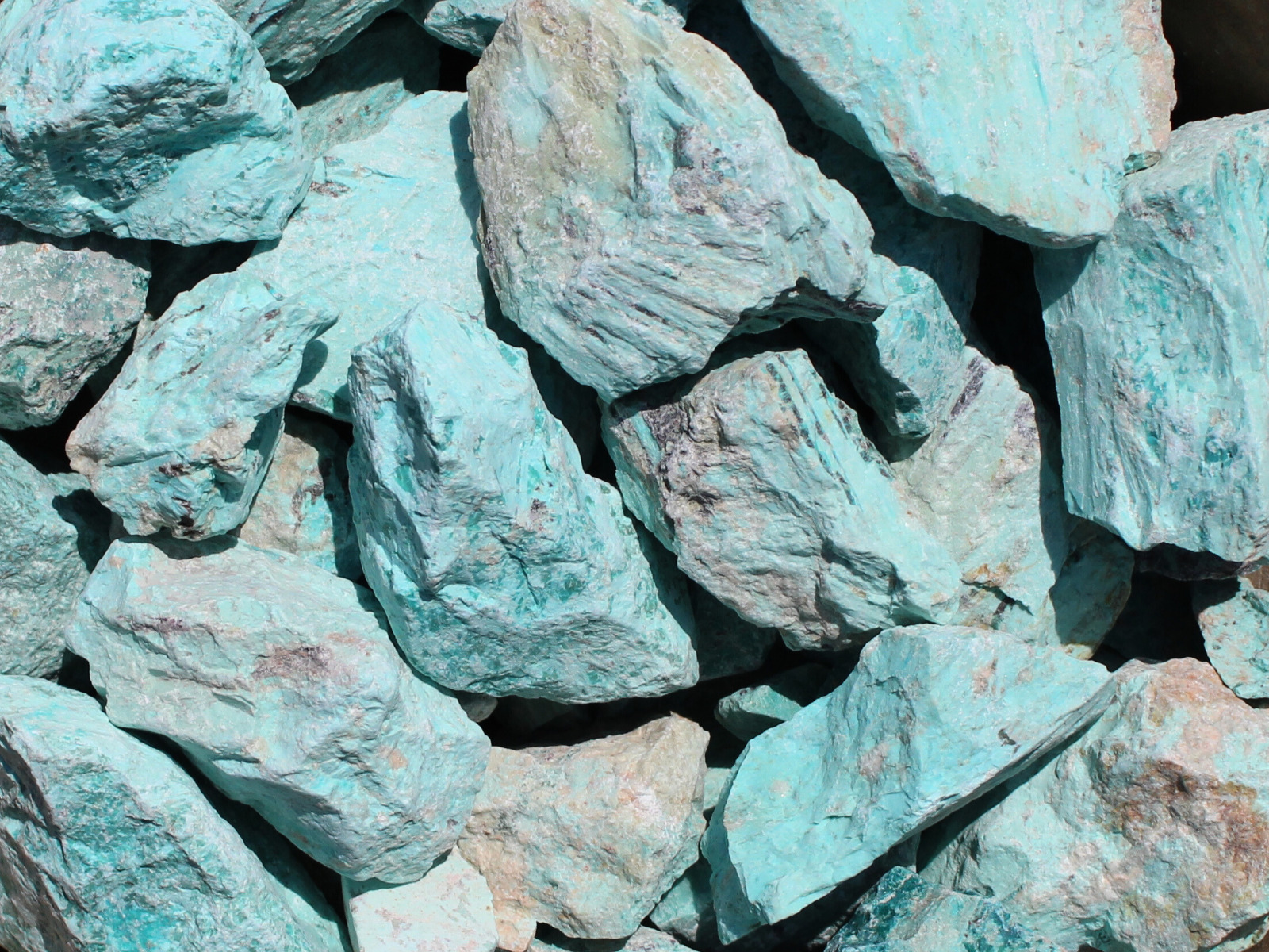 Turquoise from Peru - Rough Rocks for Jewelry, Decor, Collection -Bulk Wholesale