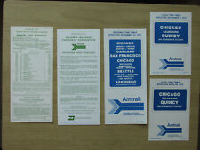 BURLINGTON NORTHERN  issued AMTRAK Public Timetables: Lot of 5, 1971-72 picture