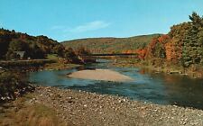 Postcard VT Old Dummerston Covered Bridge from Route 30 Chrome Vintage PC f1503 picture