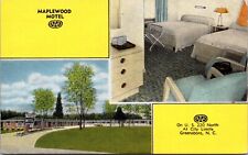 Linen Postcard Maplewood Motel in Greensboro, North Carolina~136305 picture