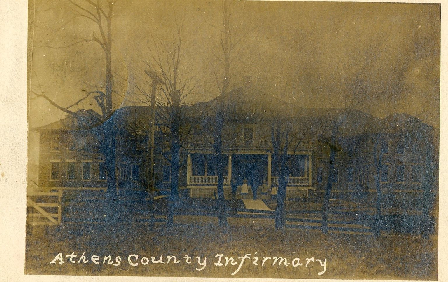 Postcard 1907 RPPC View of Athens County Infirmary, OH.   aa6