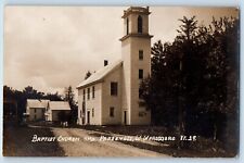 Wardsboro Vermont VT Postcard RPPC Photo Baptist Church And Parsonage c1910's picture