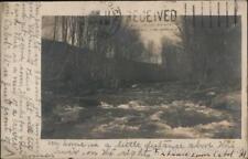 1906 RPPC Cabot,VT River flowing through the woods Washington County Vermont picture