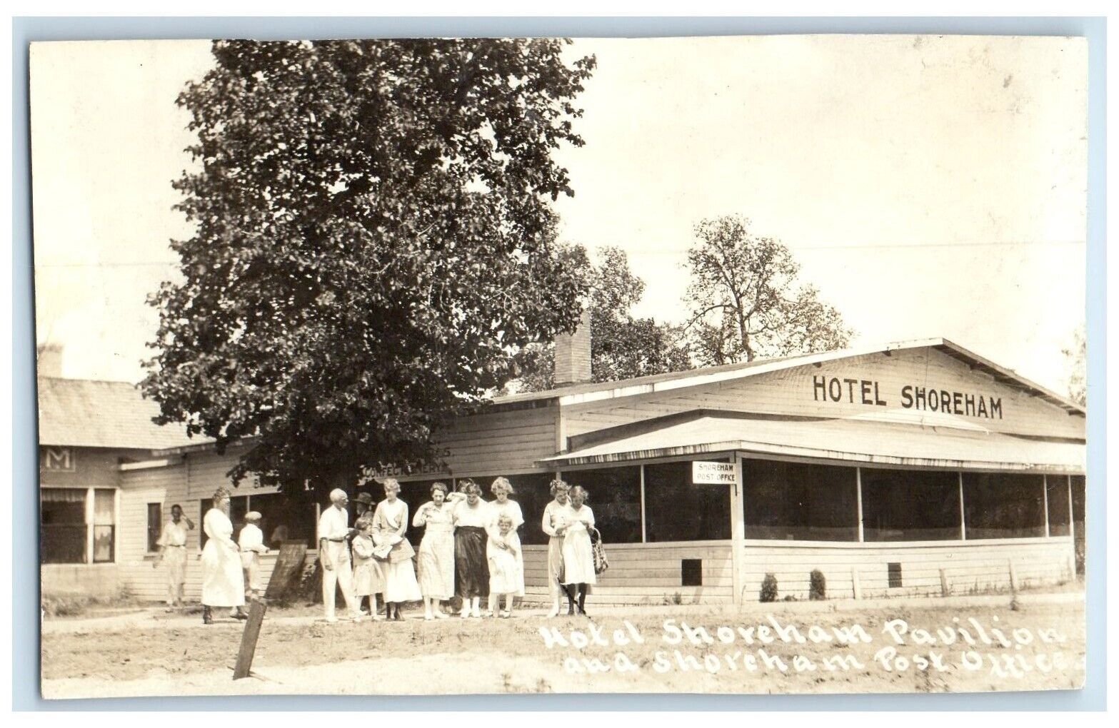 Hotel Shoreham Pavilion And Post Office Shoreham Minnesota RPPC Photo Postcard