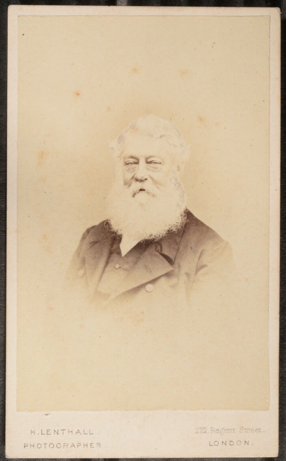 Victorian CDV photograph portrait beard old elderly man H Lenthall London