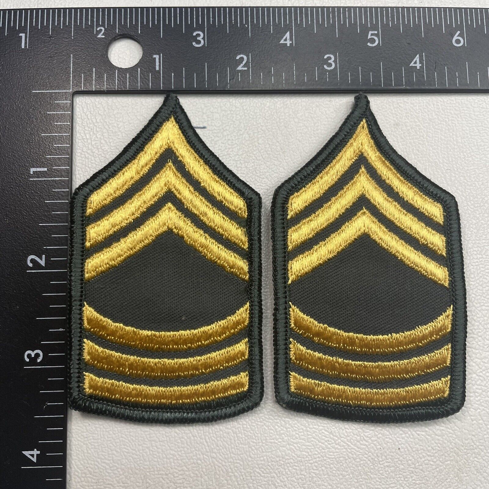 Small Size Army MASTER SERGEANT Rank Insignia Patch Lot Of 2 00XO