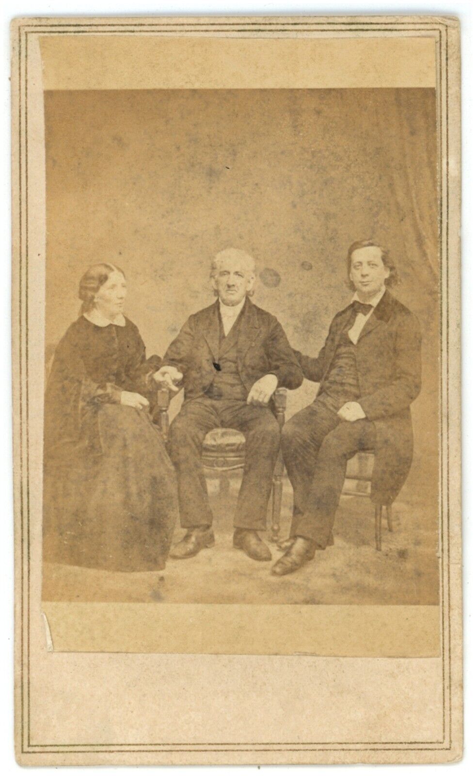 RARE CDV Circa 1870s M. Brady Portrait Harriet & Henry Ward Beecher.  Anthony NY