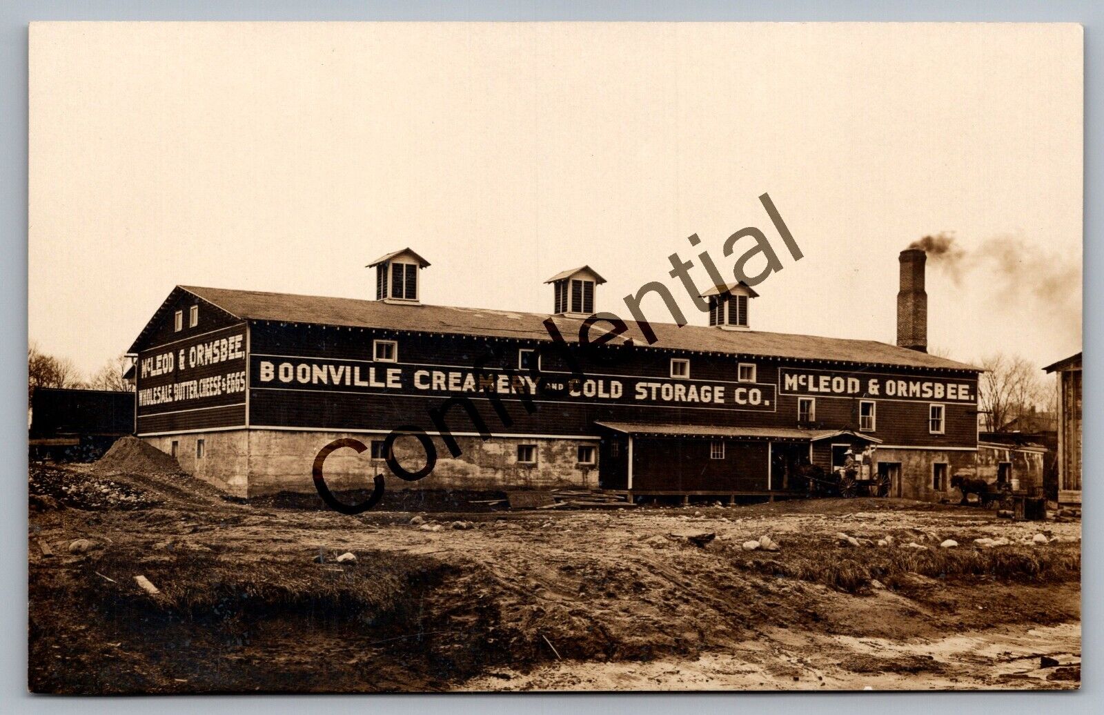 Real Photo Creamery Cold Storage Railroad Boonville NY Oneida New York RPPC L226