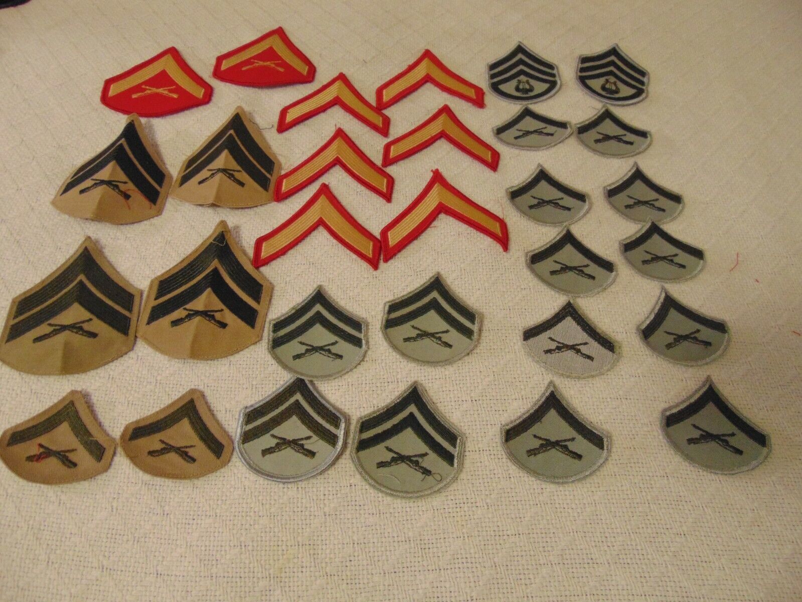 LOT OF US MARINES RANK PATCHES