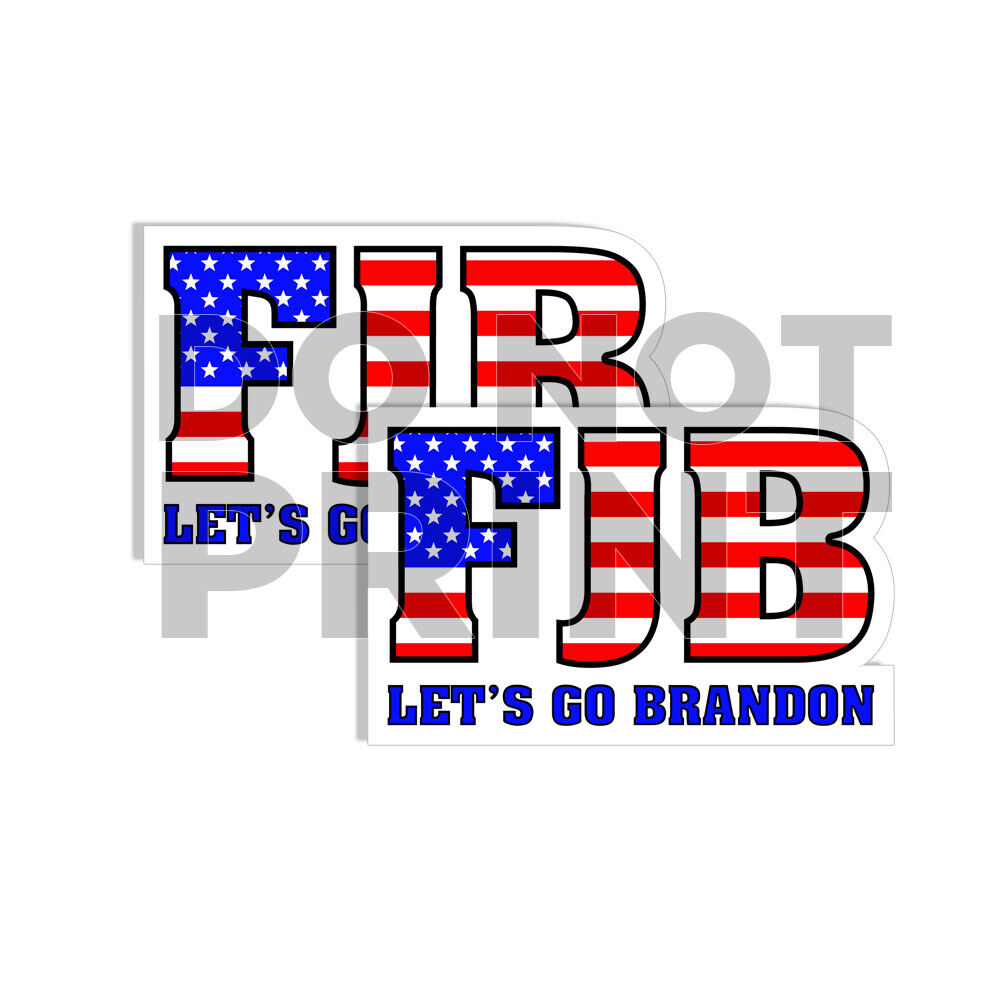 FJB Lets Go Brandon Funny Biden 2 pack of Bumper Stickers 4