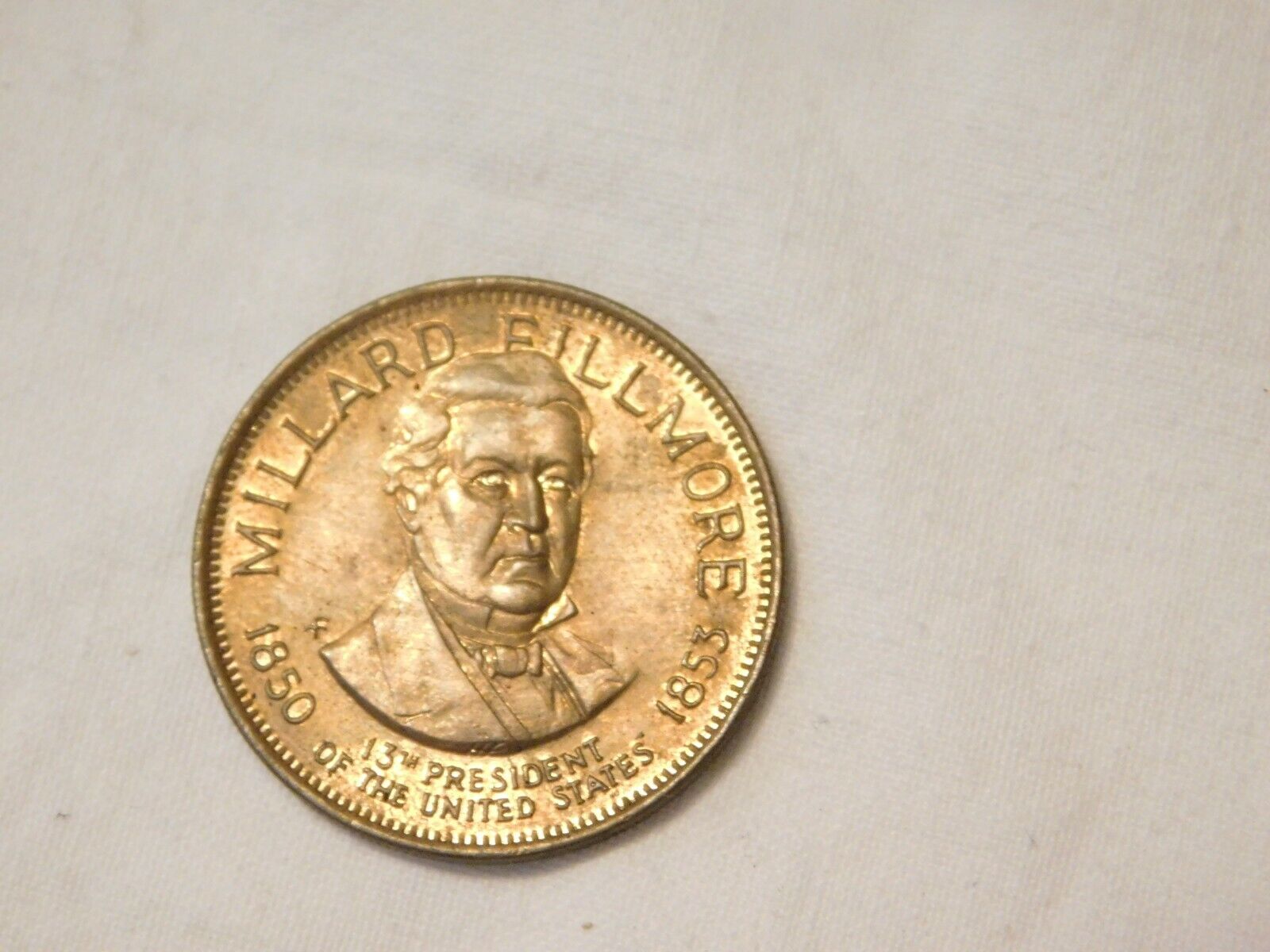 1997 Presidential brass tokens, 3, Willard Fillmore,Martin Van Buren, Pierce