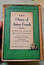 The Diary of Anne Frank - Goodrich  Hackett & Otto Frank, 1st ed, 1st print 1956 picture
