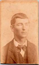 Antique c1860s CDV Photograph  Coldwater, Michigan Handsome Man by C. S. Wolcott picture