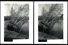 H. CORLISS  FARM - Lemington, VERMONT - 2 PHOTOGRAPHS - CT RIVER EROSION - 1959 picture