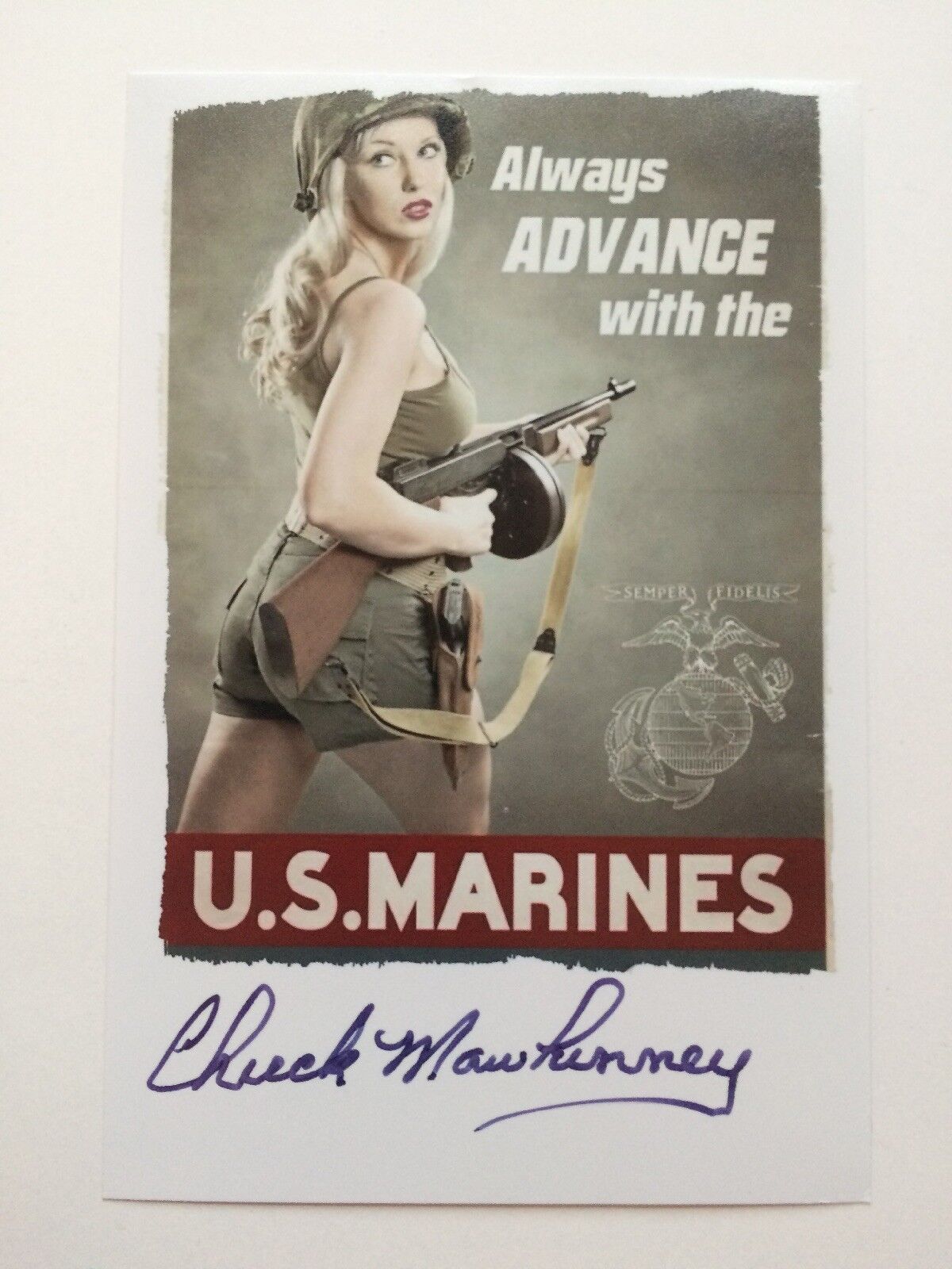SGT. Chuck Mawhinney Signed Photo Autograph Vietnam Sniper USMC