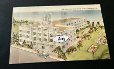 Vintage Miami, Florida Shoreham Hotel, 1930s Linen Postcard Posted In Tampa picture