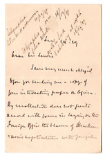 Robert Gascoyne-Cecil, Salisbury Signed Letter 1890 / Autographed Prime Minister picture