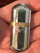 Vntge MARLBORO No 6 Chrome w/ Brass Band 3.75” OVAL Lighter w/New Flint It Fires picture