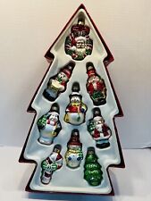 Huntington Holiday Blown Glass Ornament SET OF 9 Christmas Ornaments picture